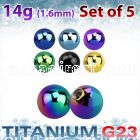 xubt6g pack of 5 pcs of 6mm anodized titanium g23 balls