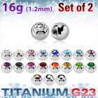 xujb3 3mm high polished titanium g23 balls w bezel crystals