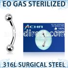 zbnb4 eo gas sterilized 316l steel banana 4mm balls