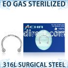 zcbeb2 eo gas 316l steel circular barbell 2mm balls