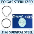 zseg16 sterilized 316l steel segment ring 16g