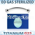zubnebl sterilized titanium g23 snake eyes piercing banana