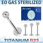 zulbb3 eo gas sterilized titanium g23 labret with a 3mm ball