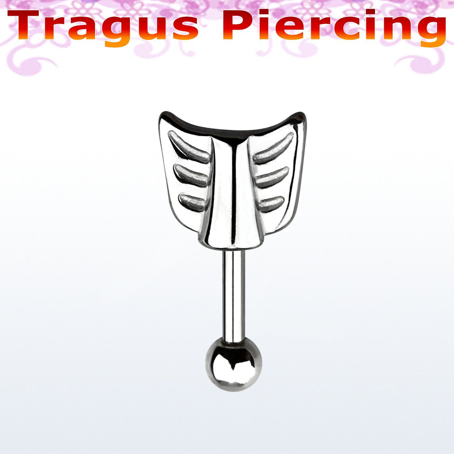 bber34 barbell tragus acero quirurgico final flecha bola acero liso 3mm inferior venta