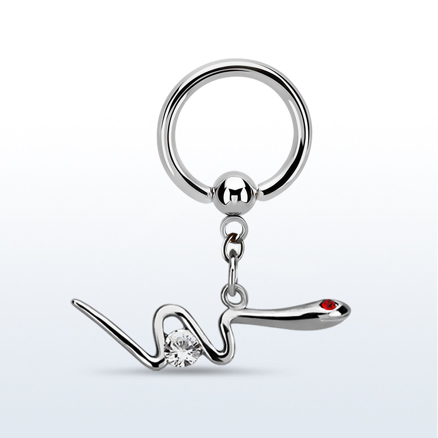 bcrgz729 aro bola presion acero 316l serpiente zirconia redonda 4mm cuerpo ojos cristal distribuidor mayorista