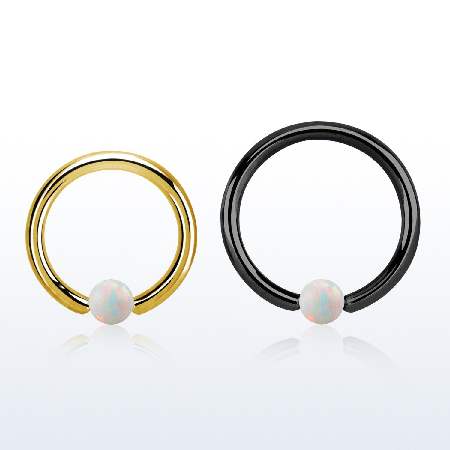 bcrt12o4 aro bola presion acero 316l pvd 12g 2mm bola 4mm opalo sintetico mayorista