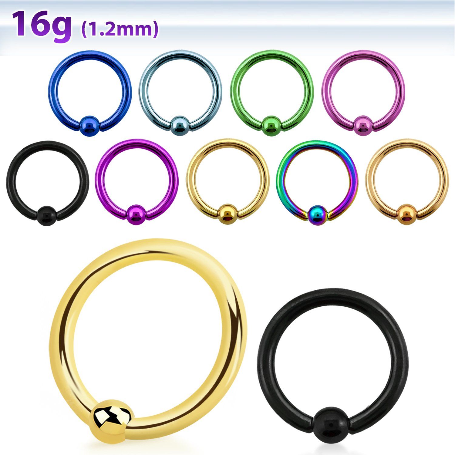 bcrtes aro bola presion acero quirurgico pvd bola 2 5mm distribuidor mayorista