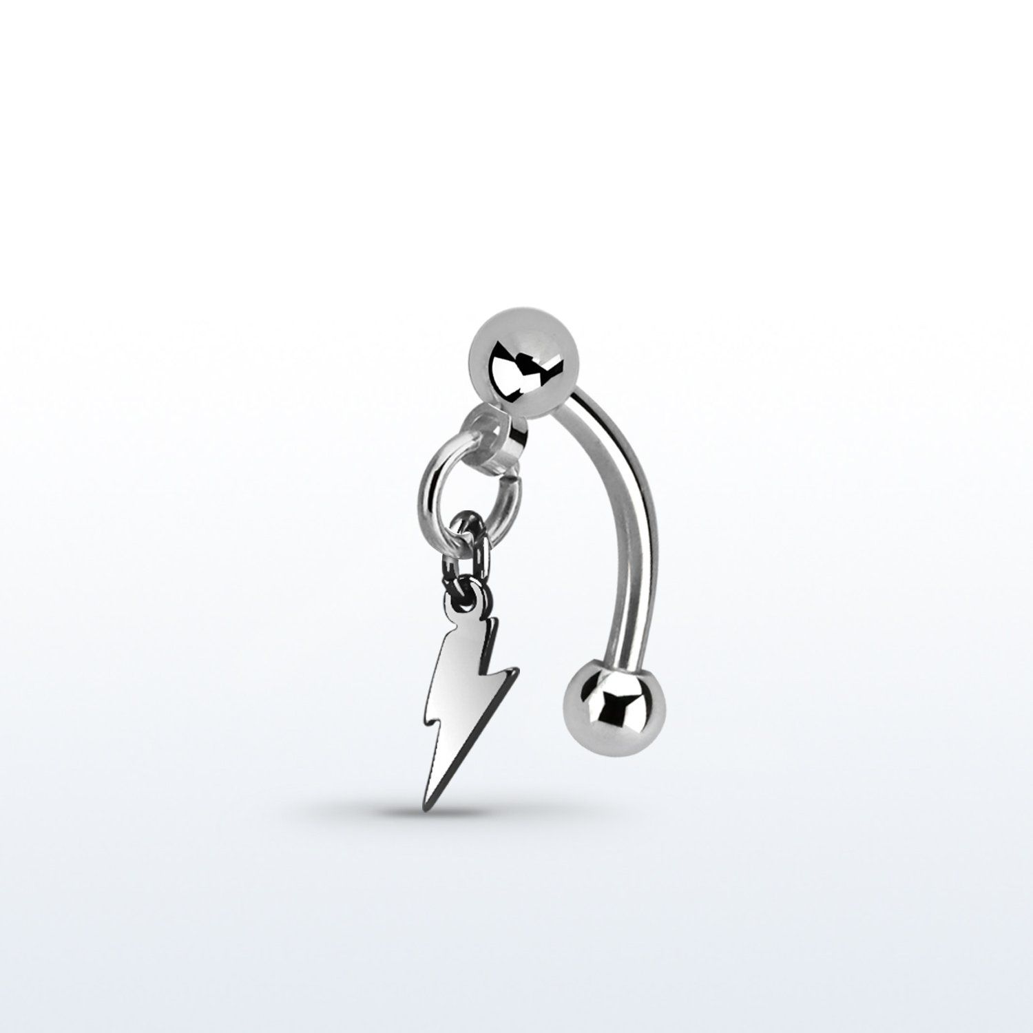 bnerlit1 banana ceja acero quirurgico bolas 3mm acero colgante acero liso rayo al por mayor