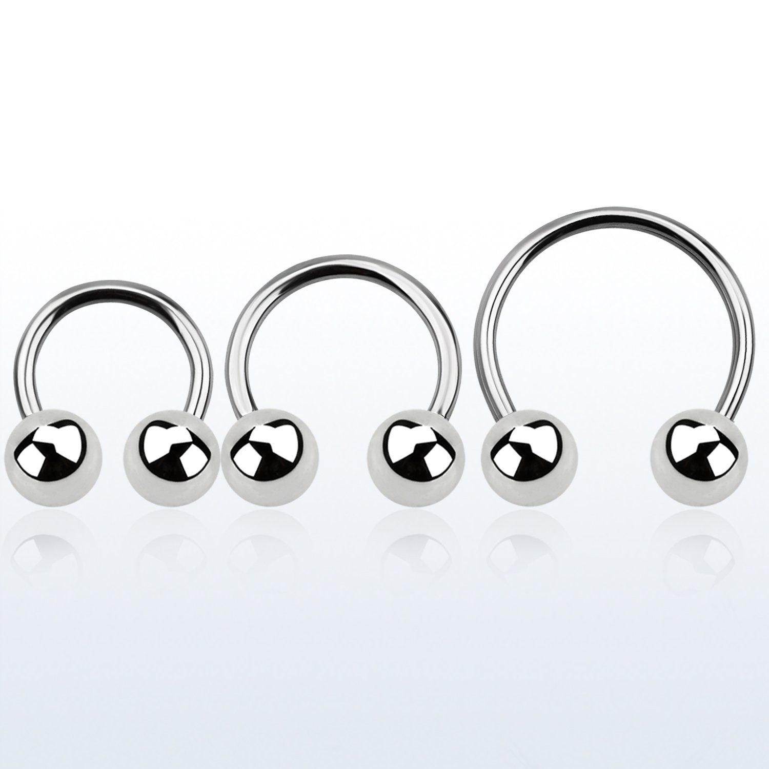 cbmb8l barbell circular diametro acero 316l bolas 8mm usar como arete distribuidor