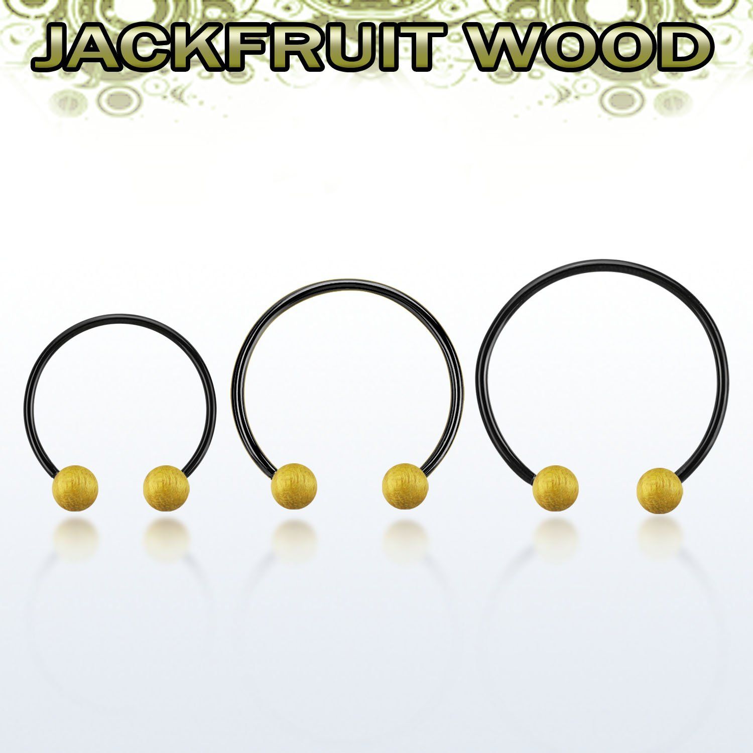 cbmtjf5l barbell circular diametro acero 316l anodizado bolas 5mm madera jaca usar como arete distribuidor