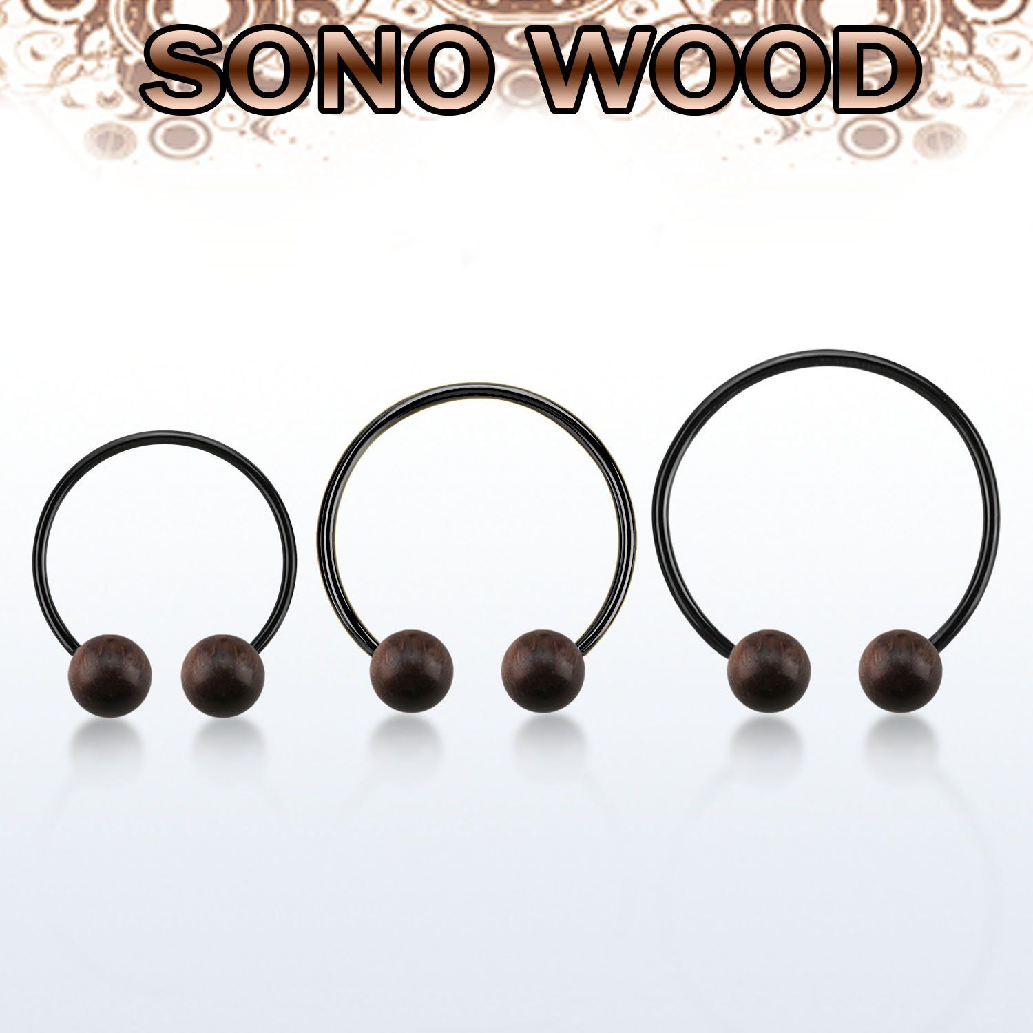 cbmtsn8l barbell circular diametro acero 316l anodizado bolas 8mm madera sono usar como arete distribuidor mayorista