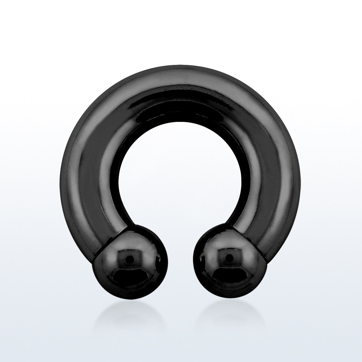 cbrt0 barbell circular acero quirurgico pvd negro 8mm bolas 12mm rosca interna mayorista