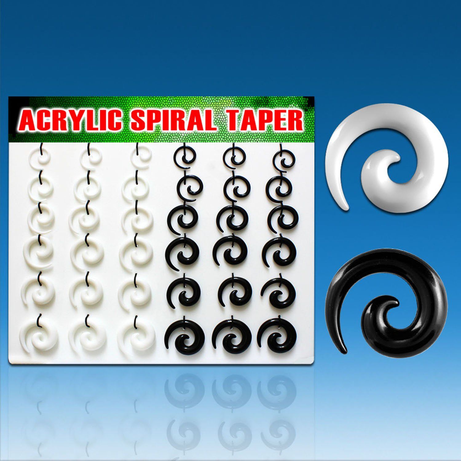 dmxp3 display 36 expansores espiral acrilico negro blanco 2 5mm 8mm venta