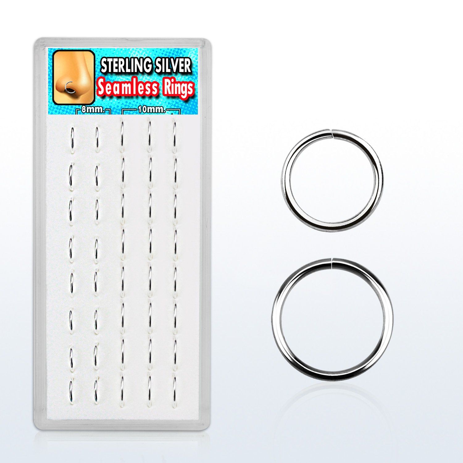 dnsm27 display 40 aros continuos plata 925 8mm 10mm venta