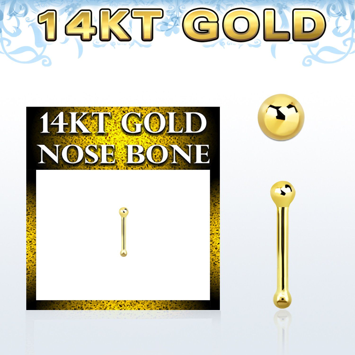 gnbb1b piercing nariz oro 14 kts bola oro liso 1 5mm venta