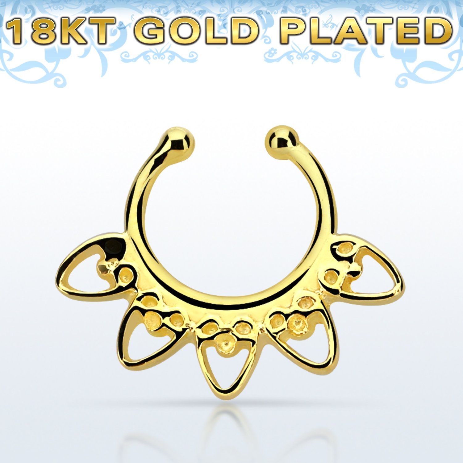gpsepd6 falso septum plata 925 oro 18 kts 1mm corazon indio 12mm distribuidor