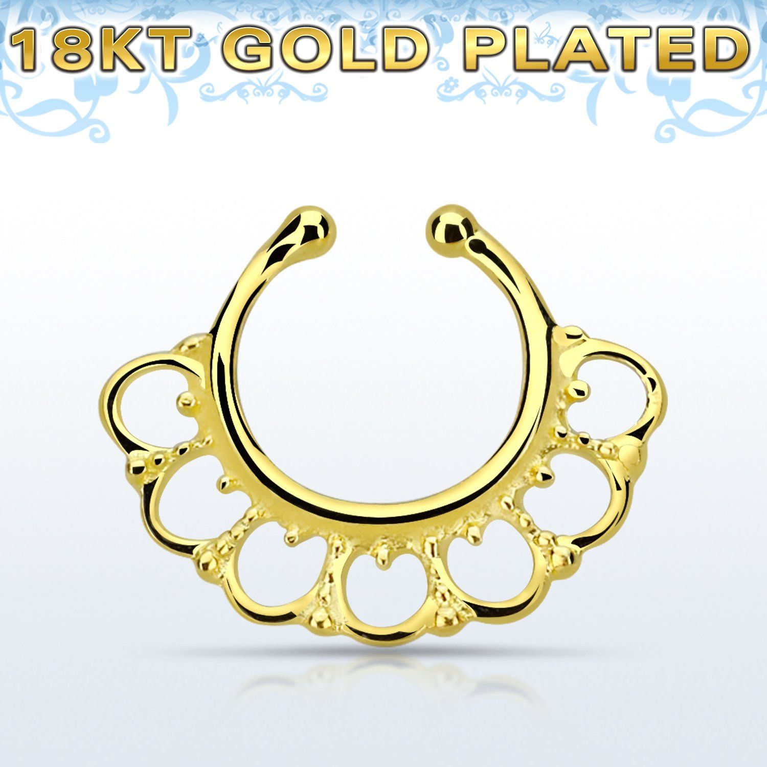 gpsepd8 falso septum plata 925 oro 18 kts 1mm amplio indio 12mm distribuidor