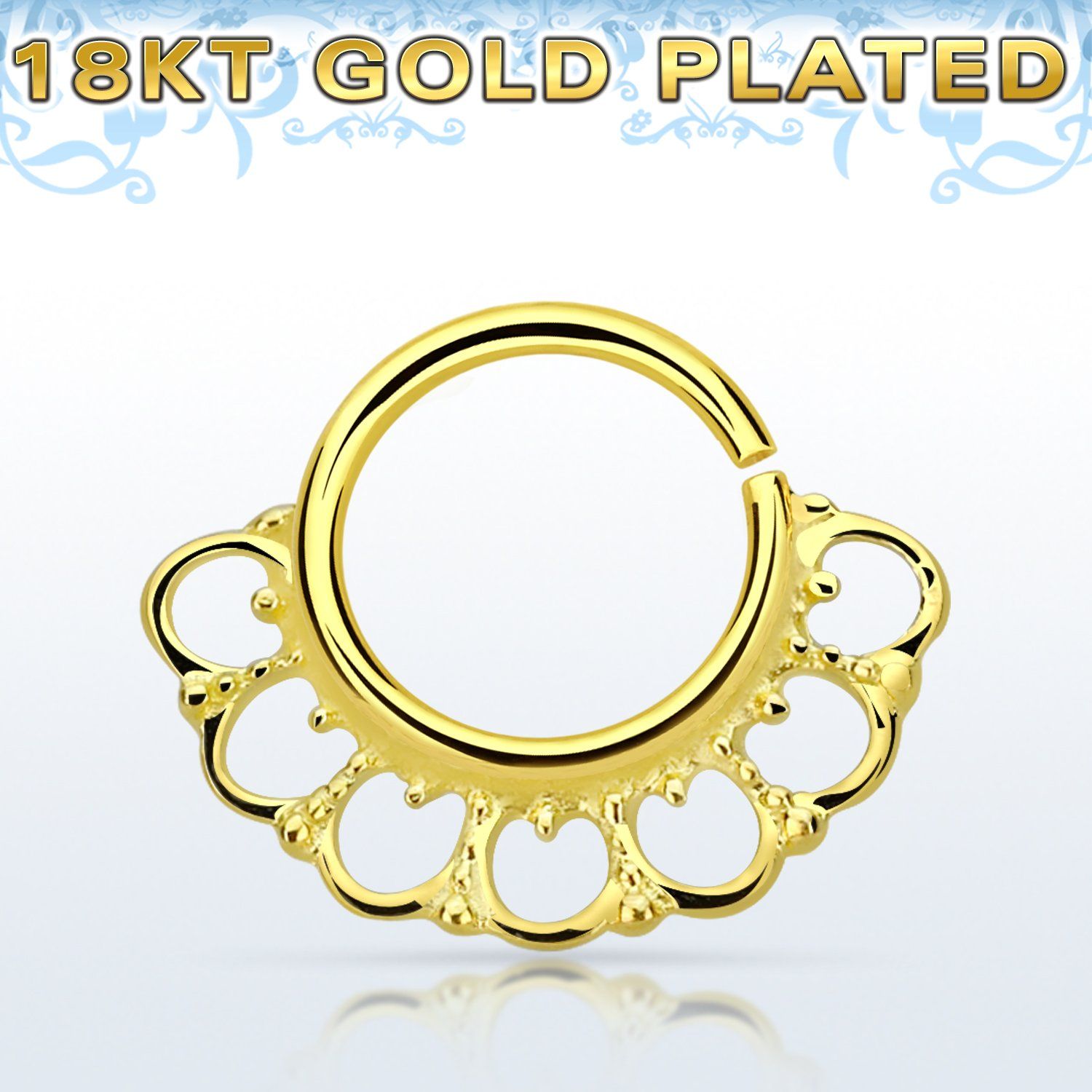 gpsepv8 aro septum plata 925 oro 18 kts 1mm amplio indio 8mm distribuidor mayorista