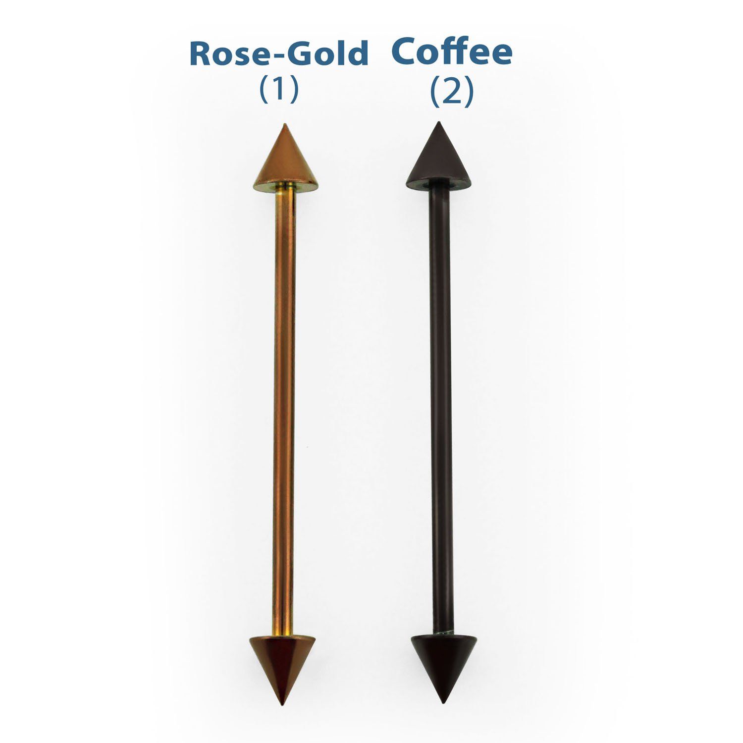 idttcn barbell industrial acero quirurgico anodizado conos 5mm 35mm mayorista