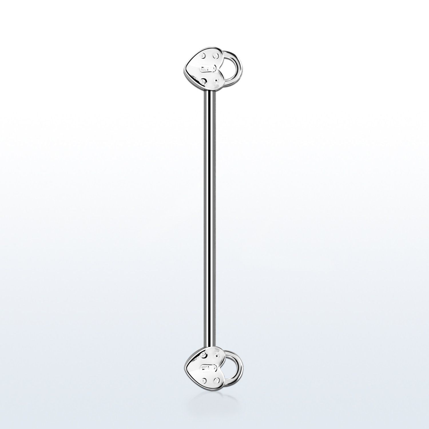 indsh28 barbell industrial acero quirurgico cerraduras corazon mayorista