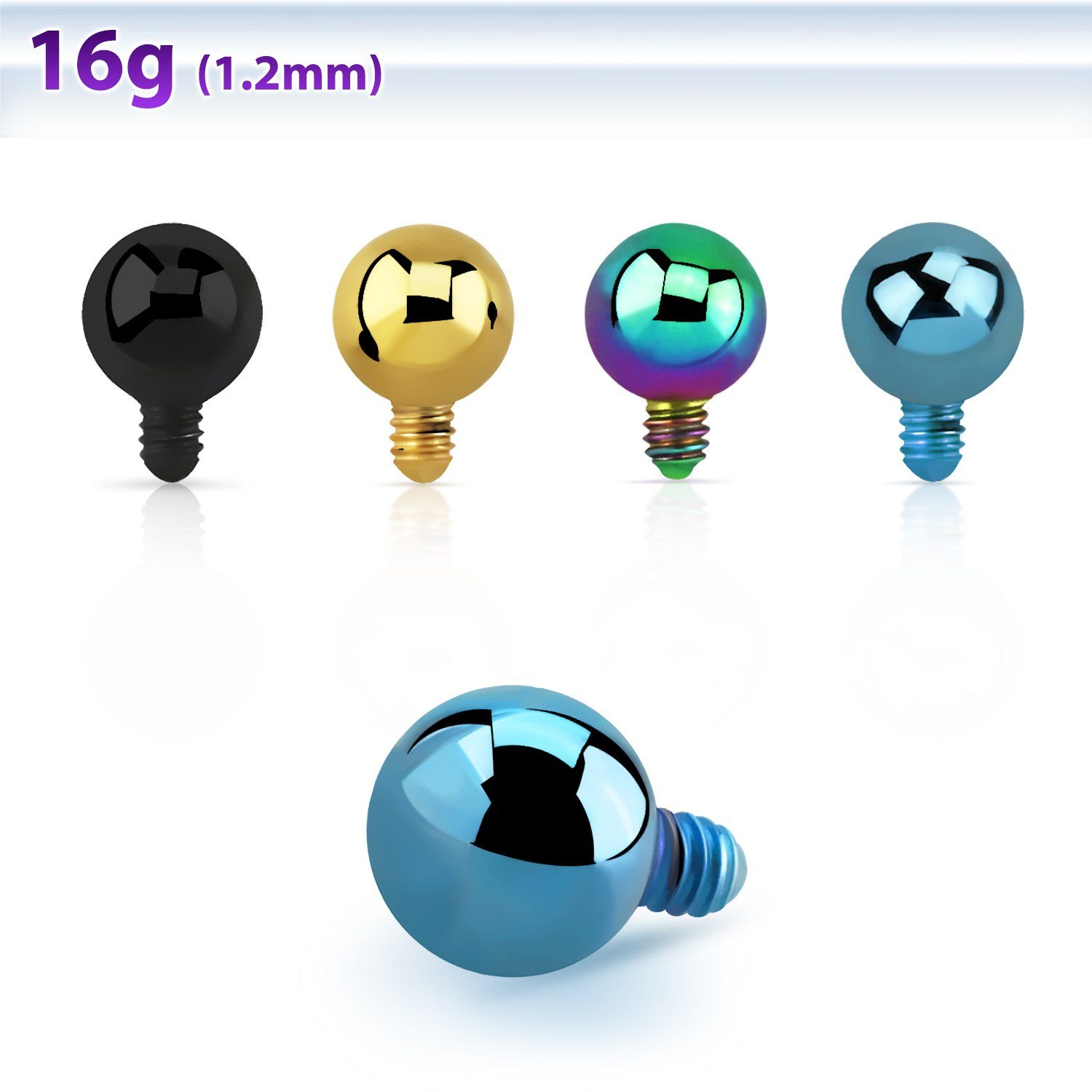 itb3 microdermal acero 316l anodizado bola 3mm rosca interna base microdermal 2mm 2 5mm distribuidor mayorista