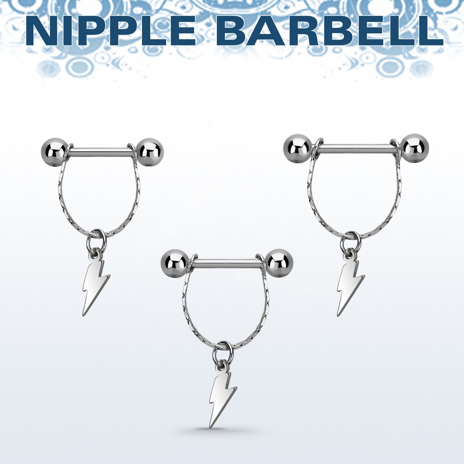 npdl44 barbell pezon acero quirurgico bolas 5mm conectadas traves colgante acero liso rayo distribuidor