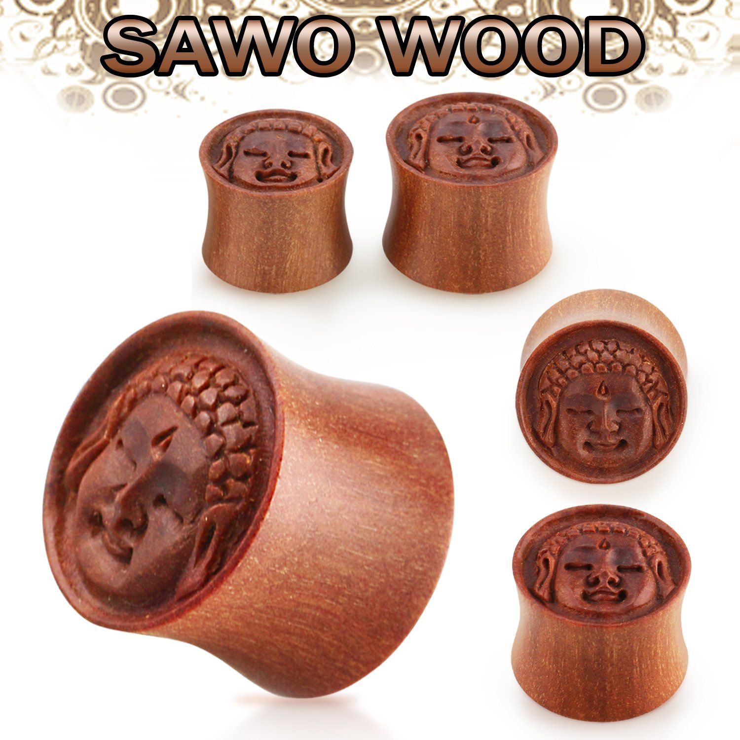 pwsbud plug madera sawo imagen buddha tallada mano mayorista