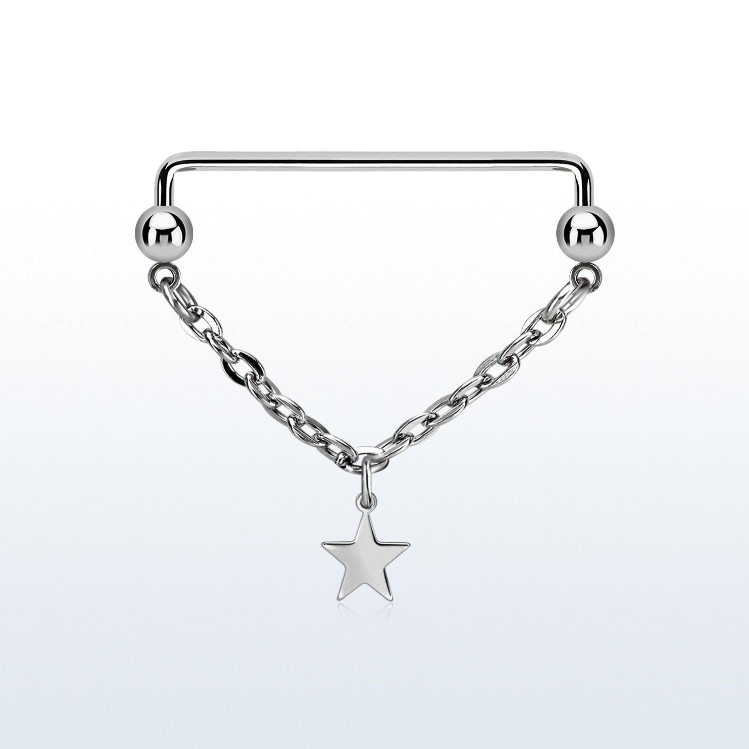 steel industrial surface barbell w small chain & star