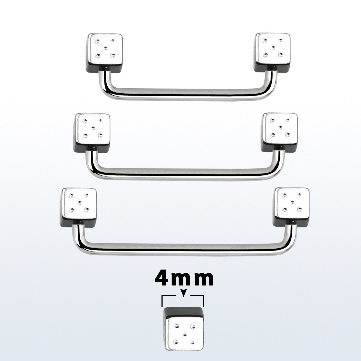 suddi4 barbell superficial industrial acero quirurgico 90 grados dados 4mm venta