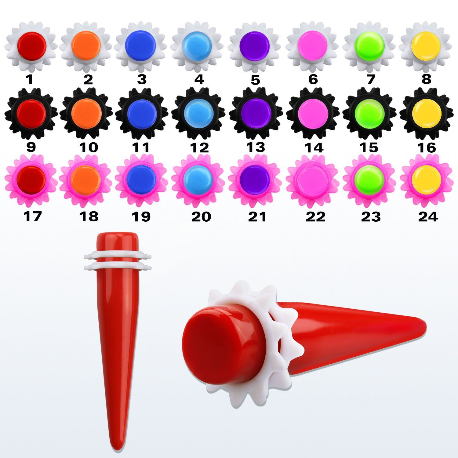 tpsvr expansor acrilico color solido anillos goma venta