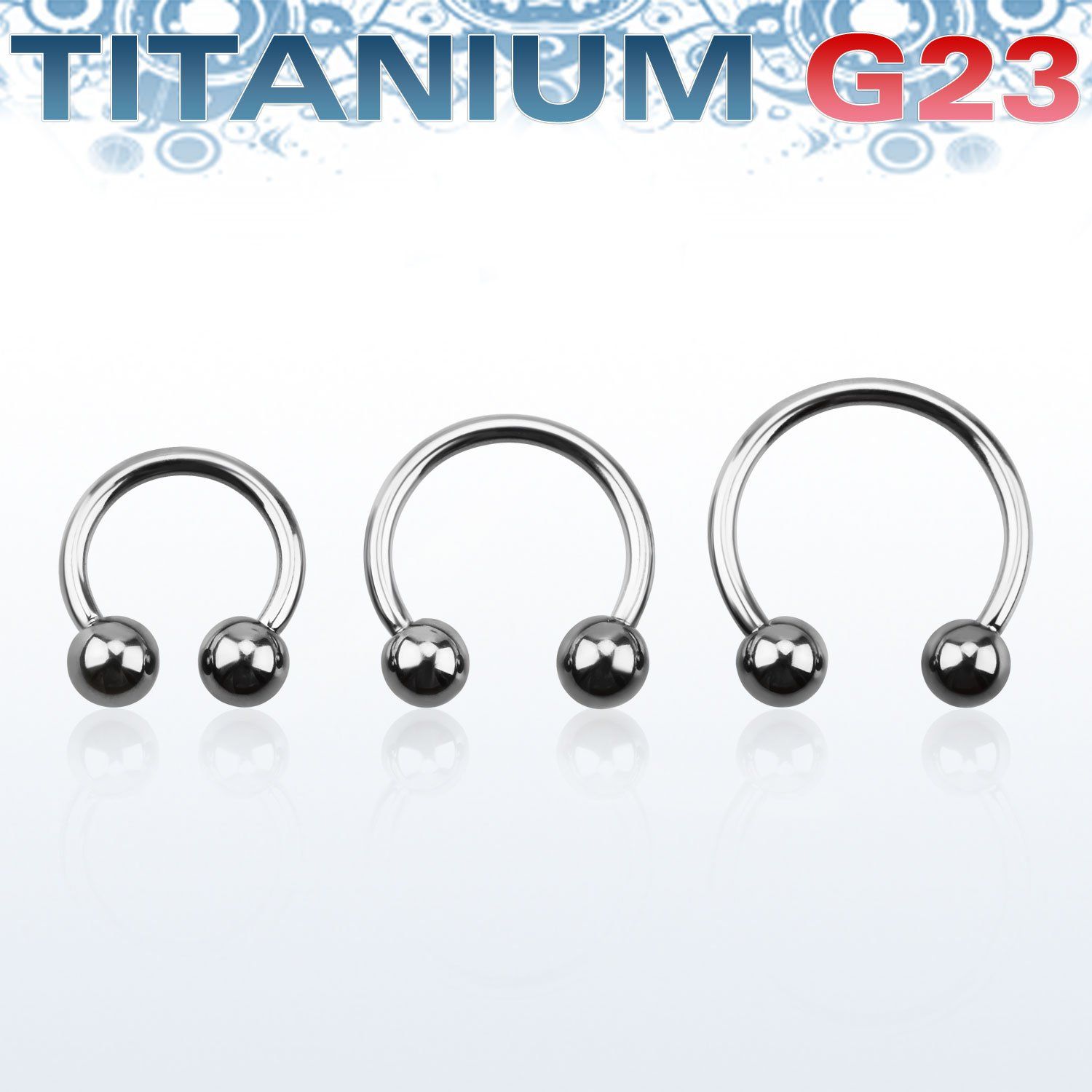 ucbb5 barbell circular titanio g23 bolas 5mm al por mayor