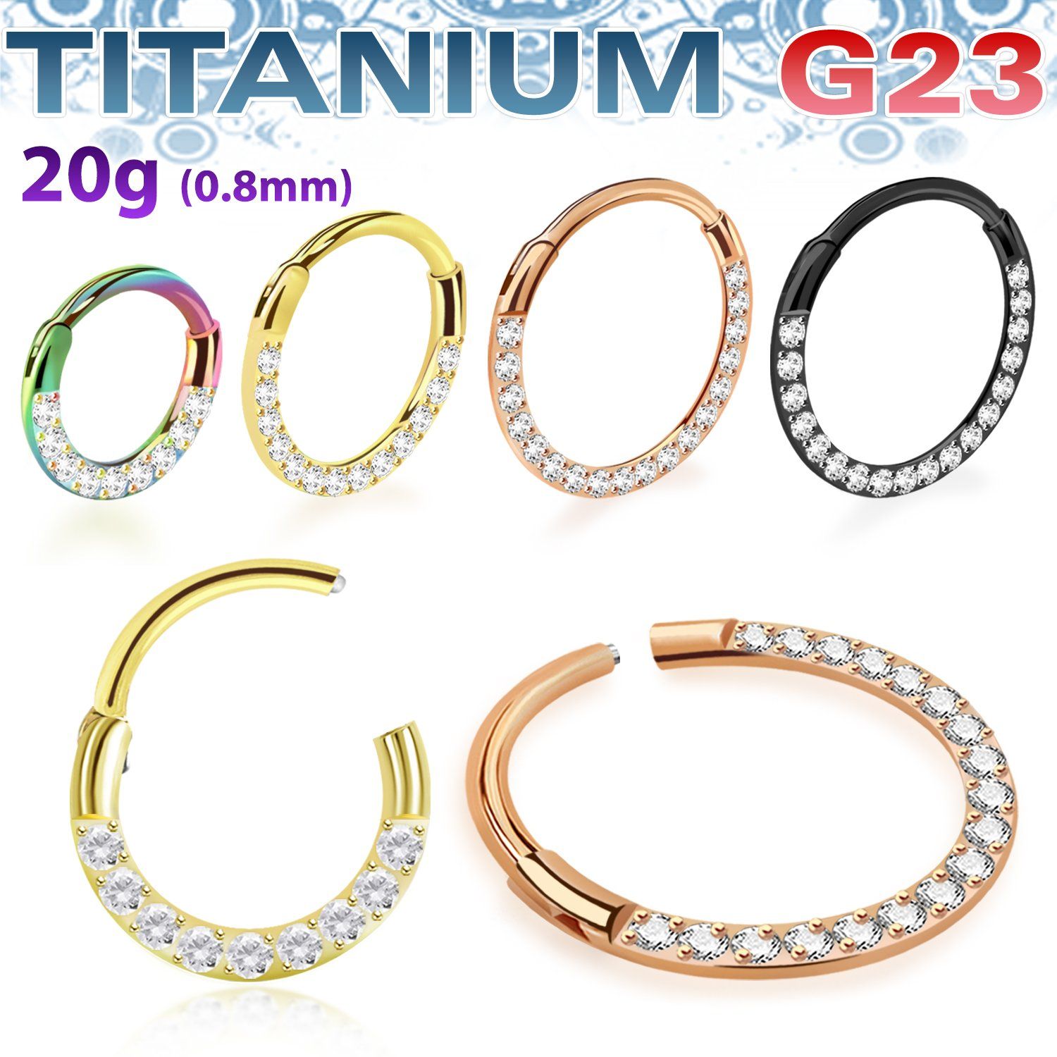usgshss11t pvd plated titanium hinged segment ring cnc cz