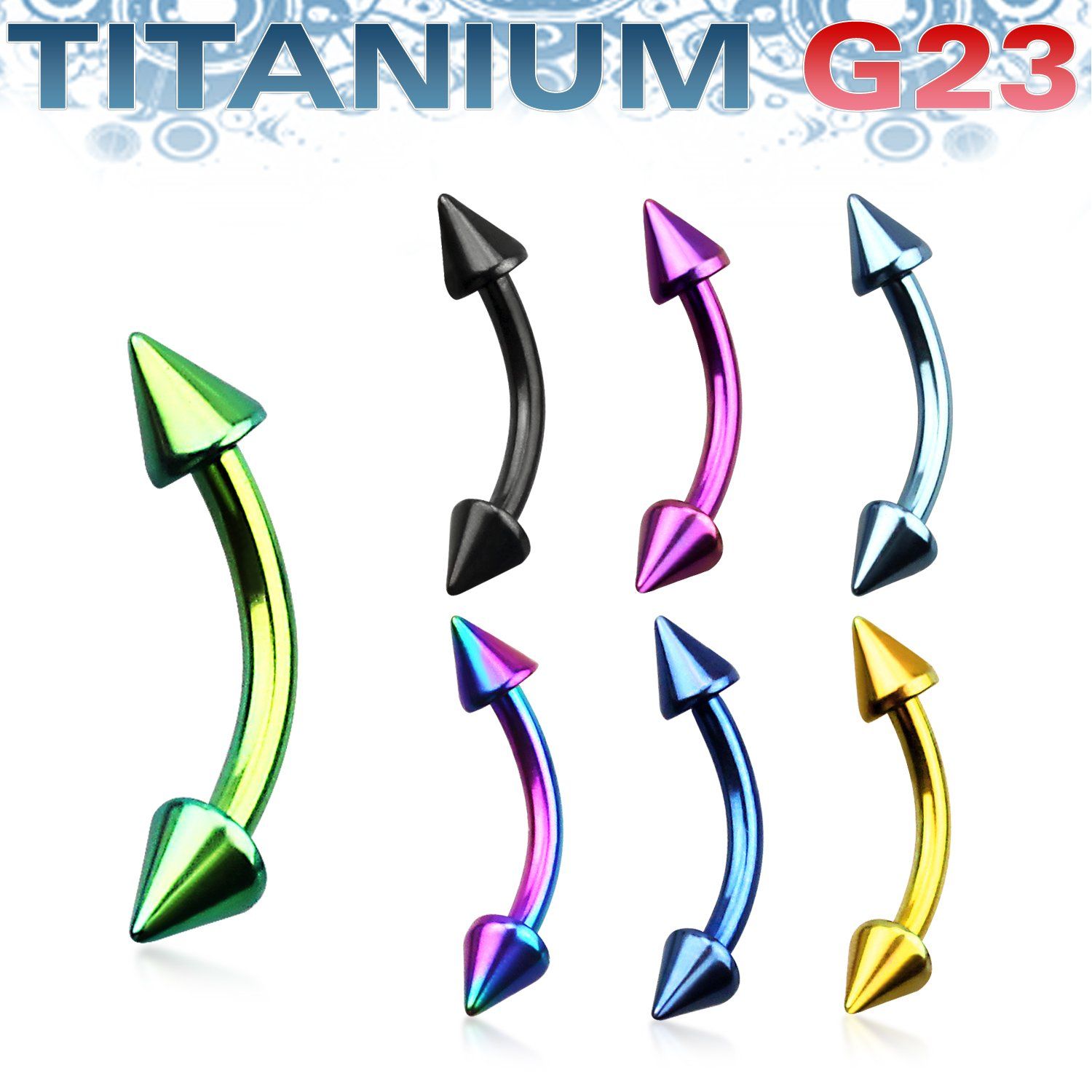 utbnecn banana ceja titanio g23 anodizado conos 3mm mayorista