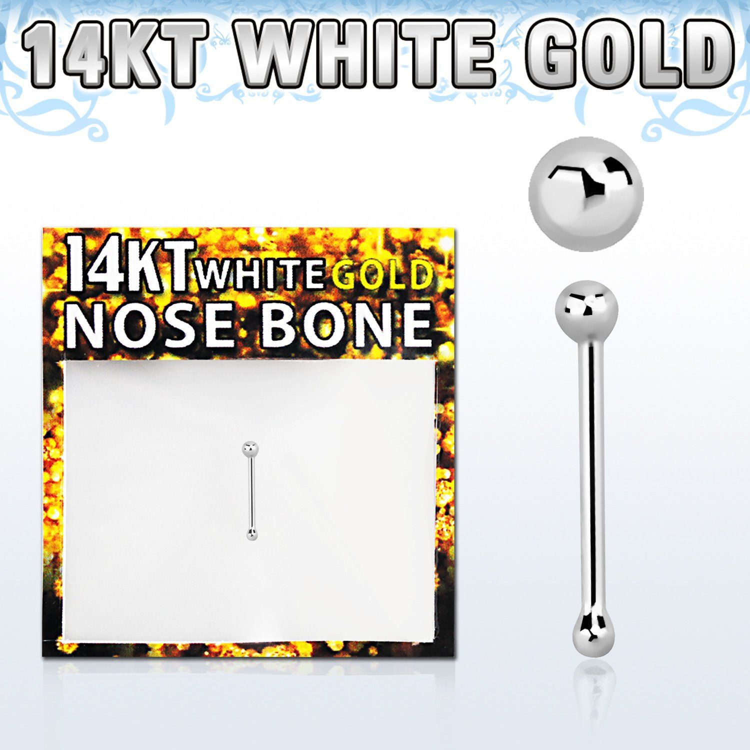 wnbb1 piercing nariz hueso oro blanco 14 kts 0 6mm bola oro blanco 1 5mm al por mayor