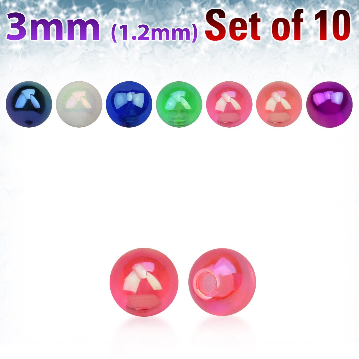 xabuvb3 set 10 bolas acrilicas recubrimiento ab 3mm rosca mayorista