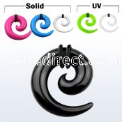 accor acrylic solid uv spiral coil taper with rubber o rings