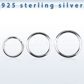 agsel22 925 silver seamless ring, 22g (0.6mm)  outer diameter