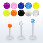 albuvb25 bioflex labret w a 2.5mm ball