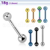 bb18b3 surgical steel eyebrow barbell with two 3mm balls