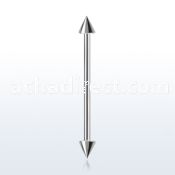 bbindcn4 1 6mm 316l steel industrial barbell with 4mm cones