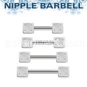 bbnpsdi5 1 6mm 316l steel nipple barbell with two 5mm dices
