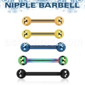 bbtb4 anodized 316l steel nipple barbell with 4mm ball