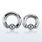 bcr2 316l steel 6mm ball closure ring with 10mm ball