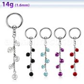 bcrgdpr7 316l steel bcr 1.6mm w a multi pearl chain