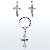 bcrgz379 316l steel bcr 1.6mm w a vintage style cross