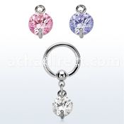 bcrgz383 316l steel bcr 1.6mm w a twin prong set 10mm cz stone