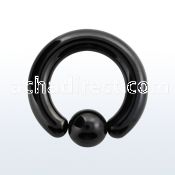 bcrt0 black pvd 316l steel ball closure ring w 10mm ball