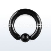 bcrt4 5mm pvd 316l steel ball closure ring with an 8mm ball