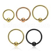 bcrteg pvd 316l steel ball closure ring with 4mm ball