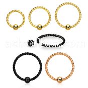 bcwt18s pvd plated steel ball closure ring w twisted wire design